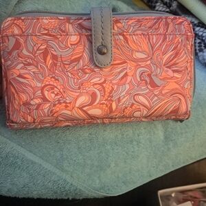 Sakroots Pink and Orange Abstract Wallet